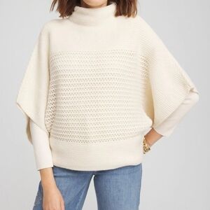 Chico's Cream Cowl Neck Sweater
